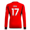 2023-2024 Man Utd Home Long Sleeve Shirt (Kids) (Fred 17)