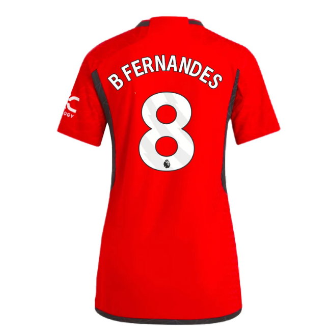 2023-2024 Man Utd Authentic Home Shirt (Ladies) (B Fernandes 8)