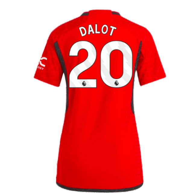 2023-2024 Man Utd Authentic Home Shirt (Ladies) (Dalot 20)