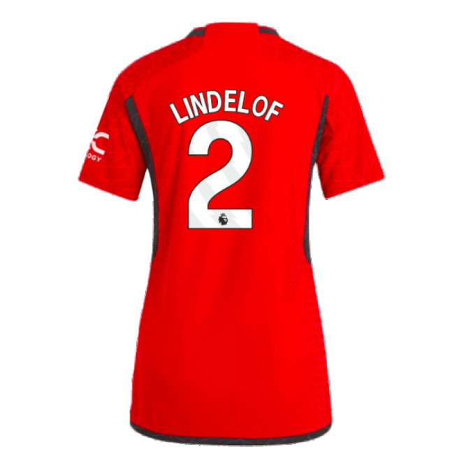 2023-2024 Man Utd Authentic Home Shirt (Ladies) (Lindelof 2)
