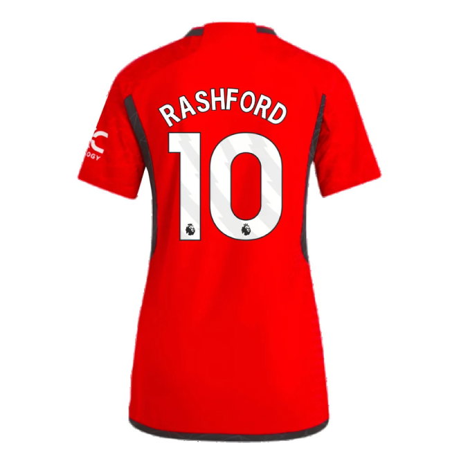 2023-2024 Man Utd Authentic Home Shirt (Ladies) (Rashford 10)