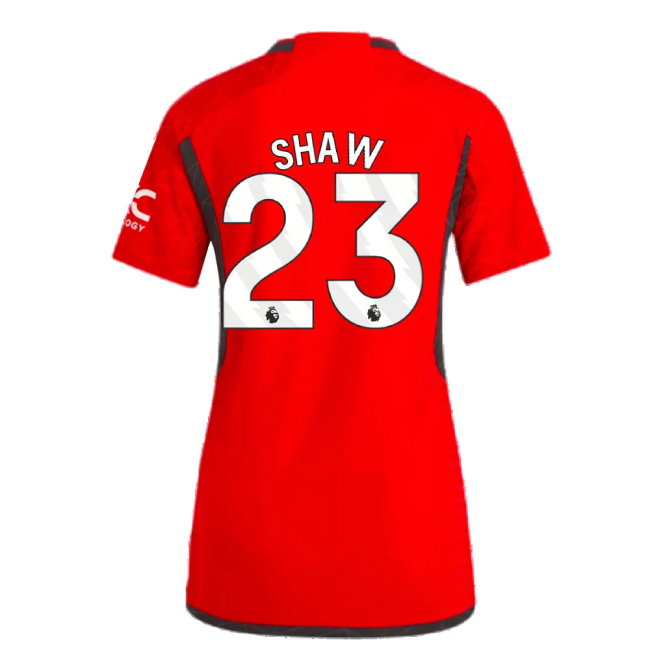2023-2024 Man Utd Authentic Home Shirt (Ladies) (Shaw 23)