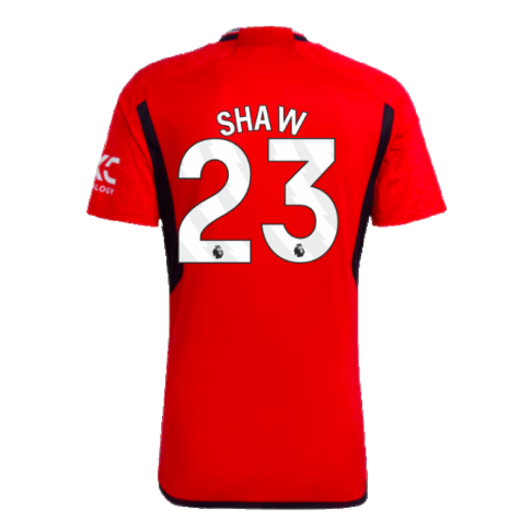 2023-2024 Man Utd Home Shirt (Shaw 23)