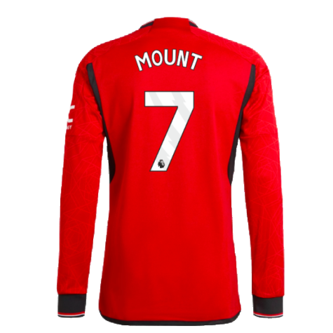 2023-2024 Man Utd Authentic Long Sleeve Home Shirt (Mount 7)