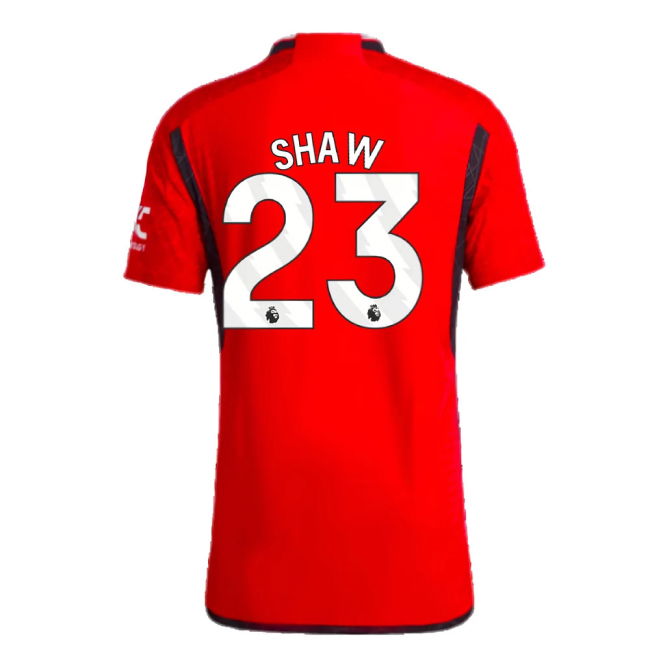 2023-2024 Man Utd Authentic Home Shirt (Shaw 23)