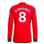 2023-2024 Man Utd Long Sleeve Home Shirt (B Fernandes 8)