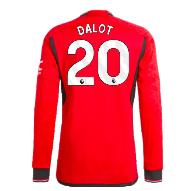 2023-2024 Man Utd Long Sleeve Home Shirt (Dalot 20)