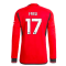 2023-2024 Man Utd Long Sleeve Home Shirt (Fred 17)