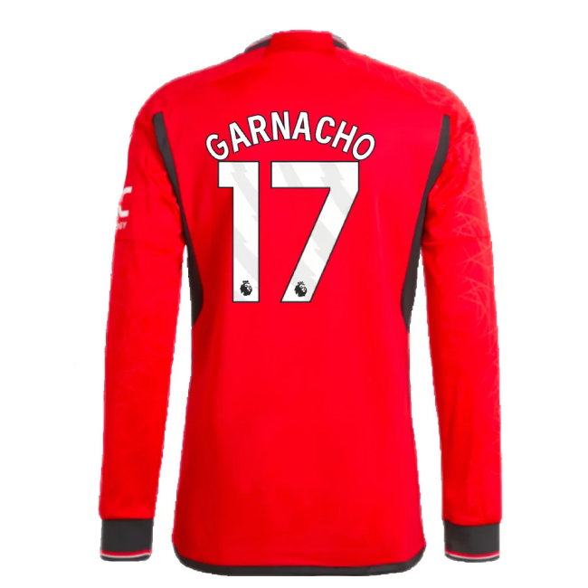 2023-2024 Man Utd Long Sleeve Home Shirt (Garnacho 17)