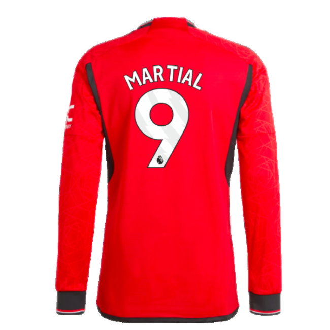 2023-2024 Man Utd Long Sleeve Home Shirt (Martial 9)