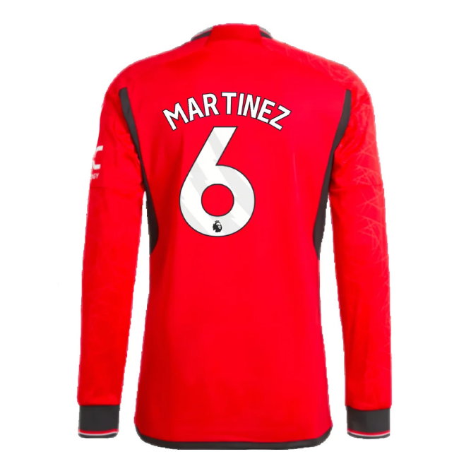 2023-2024 Man Utd Long Sleeve Home Shirt (Martinez 6)