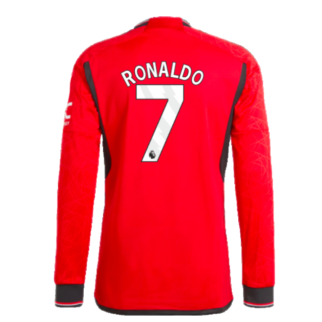 2023-2024 Man Utd Long Sleeve Home Shirt (Ronaldo 7)