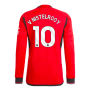 2023-2024 Man Utd Long Sleeve Home Shirt (V Nistelrooy 10)