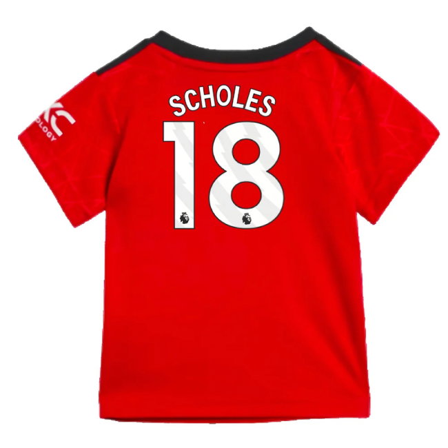 2023-2024 Man Utd Home Baby Kit (Scholes 18)