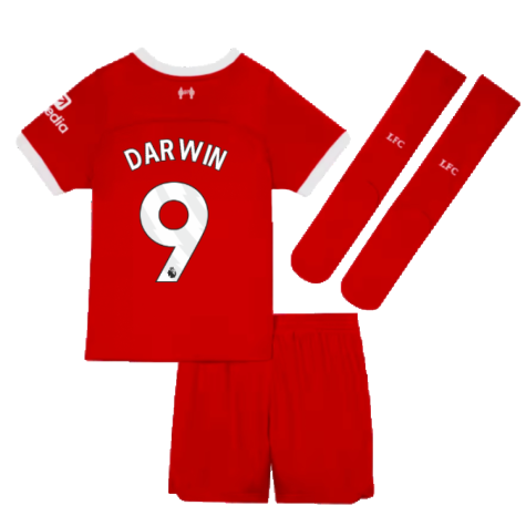 2023-2024 Liverpool Home Little Boys Mini Kit (Darwin 9)