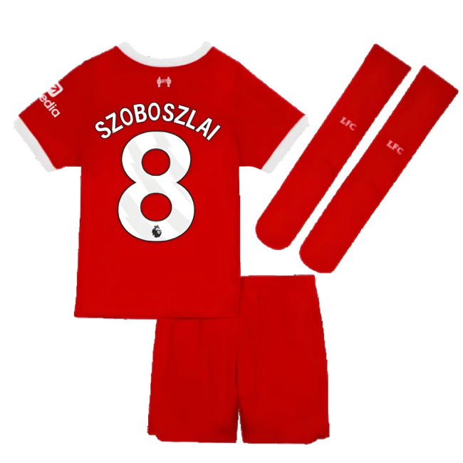 2023-2024 Liverpool Home Little Boys Mini Kit (Szoboszlai 8)