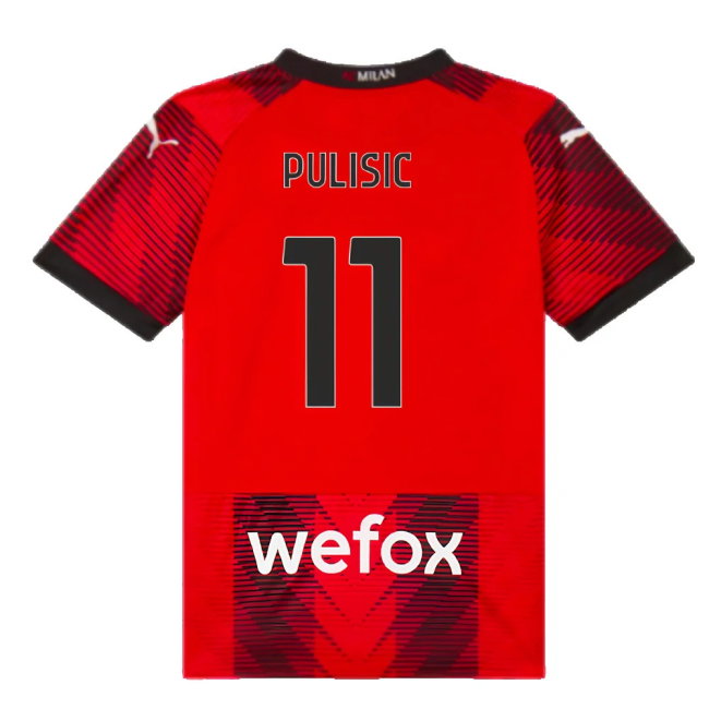 2023-2024 AC Milan Home Shirt (Kids) (Pulisic 11)