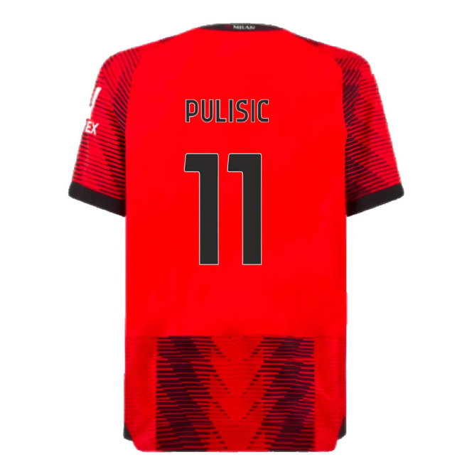 2023-2024 AC Milan Home Authentic Shirt (Pulisic 11)