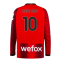 2023-2024 AC Milan Long Sleeve Home Shirt (Rafa Leao 10)