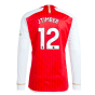 2023-2024 Arsenal Long Sleeve Home Shirt (J Timber 12)