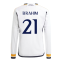 2023-2024 Real Madrid Long Sleeve Home Shirt (Kids) (Brahim 21)