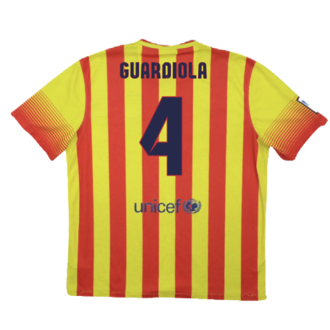 2013-2014 Barcelona Away Shirt (GUARDIOLA 4)