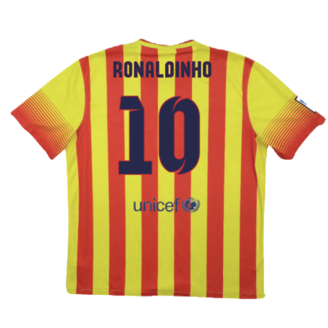 2013-2014 Barcelona Away Shirt (RONALDINHO 10)