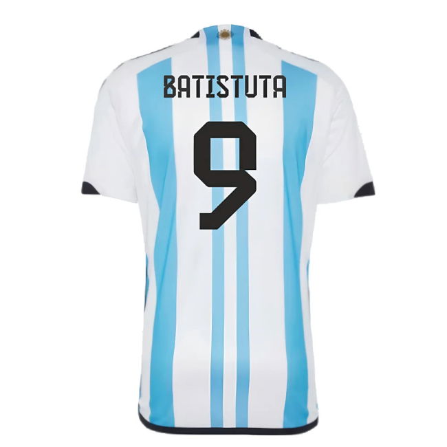 Argentina 2022 World Cup Winners Home Shirt (BATISTUTA 9)