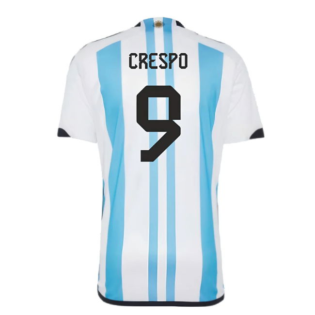 Argentina 2022 World Cup Winners Home Shirt (CRESPO 9)