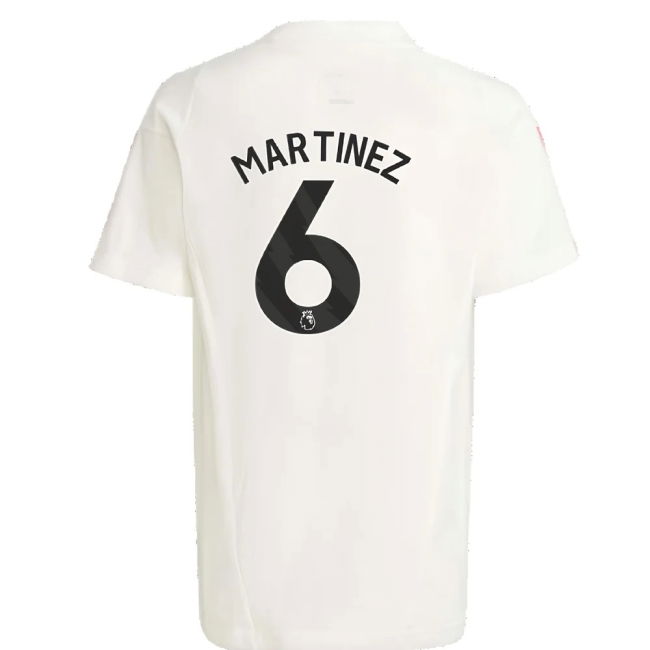 2023-2024 Man Utd Training Tee (White) - Kids (Martinez 6)
