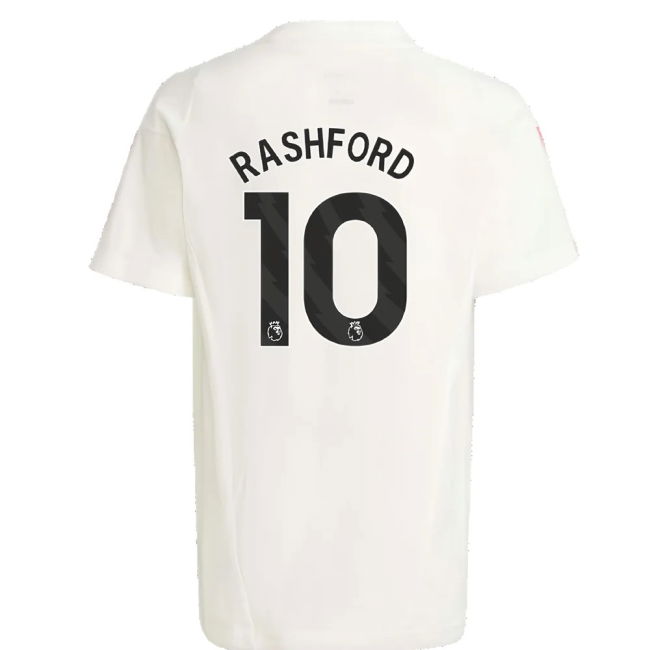2023-2024 Man Utd Training Tee (White) - Kids (Rashford 10)