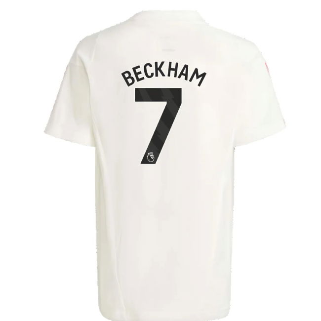 2023-2024 Man Utd Training Tee (White) - Kids (Beckham 7)