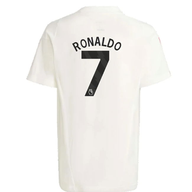 2023-2024 Man Utd Training Tee (White) - Kids (Ronaldo 7)