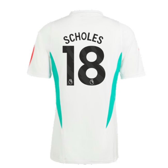 2023-2024 Man Utd Training Jersey (White) (Scholes 18)