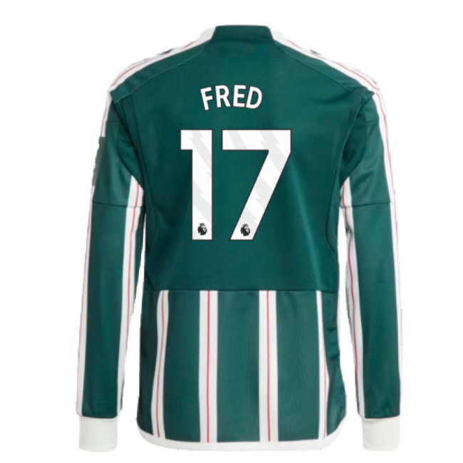 2023-2024 Man Utd Away Long Sleeve Shirt (Kids) (Fred 17)