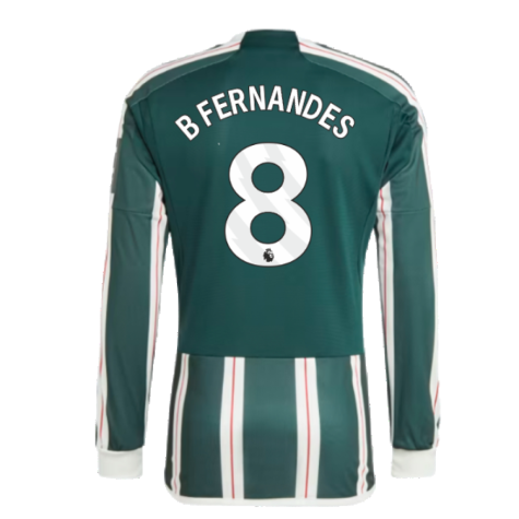 2023-2024 Man Utd Long Sleeve Away Shirt (B Fernandes 8)