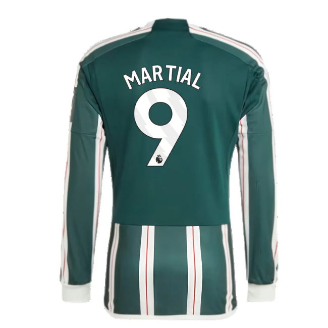 2023-2024 Man Utd Long Sleeve Away Shirt (Martial 9)