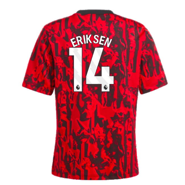 2023-2024 Man Utd Pre-Match Shirt (Red) - Kids (Eriksen 14)
