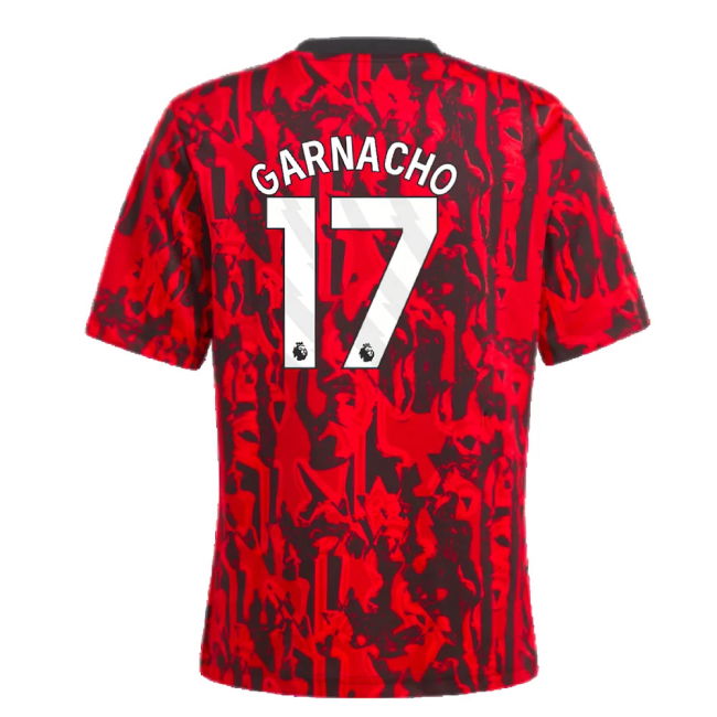 2023-2024 Man Utd Pre-Match Shirt (Red) - Kids (Garnacho 17)
