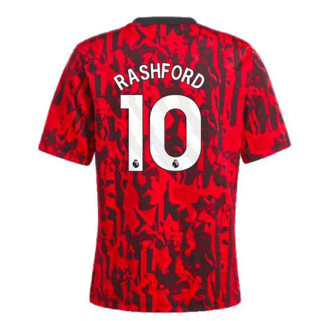 2023-2024 Man Utd Pre-Match Shirt (Red) - Kids (Rashford 10)