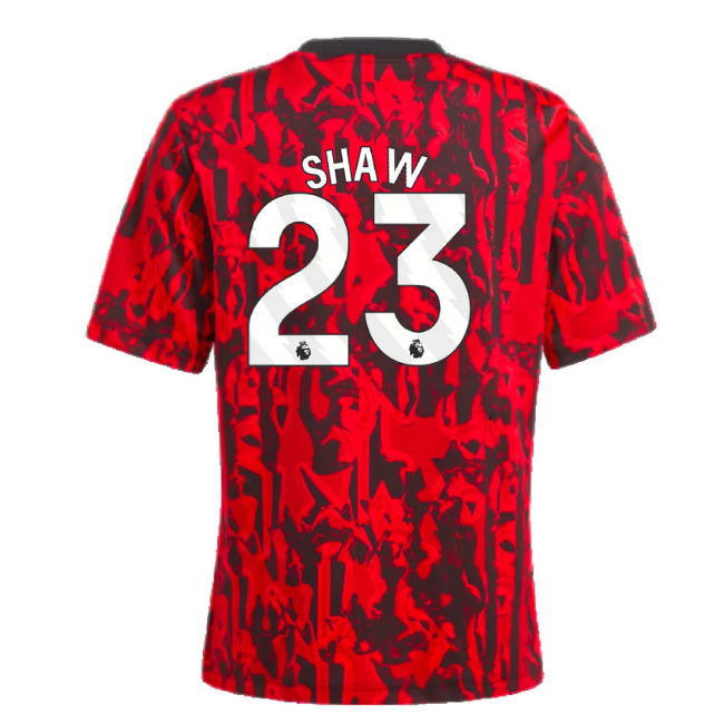 2023-2024 Man Utd Pre-Match Shirt (Red) - Kids (Shaw 23)