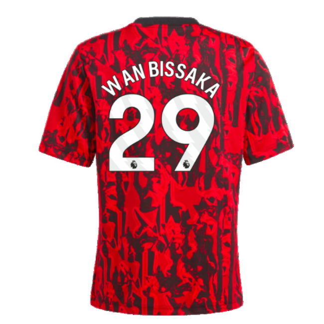 2023-2024 Man Utd Pre-Match Shirt (Red) - Kids (Wan Bissaka 29)