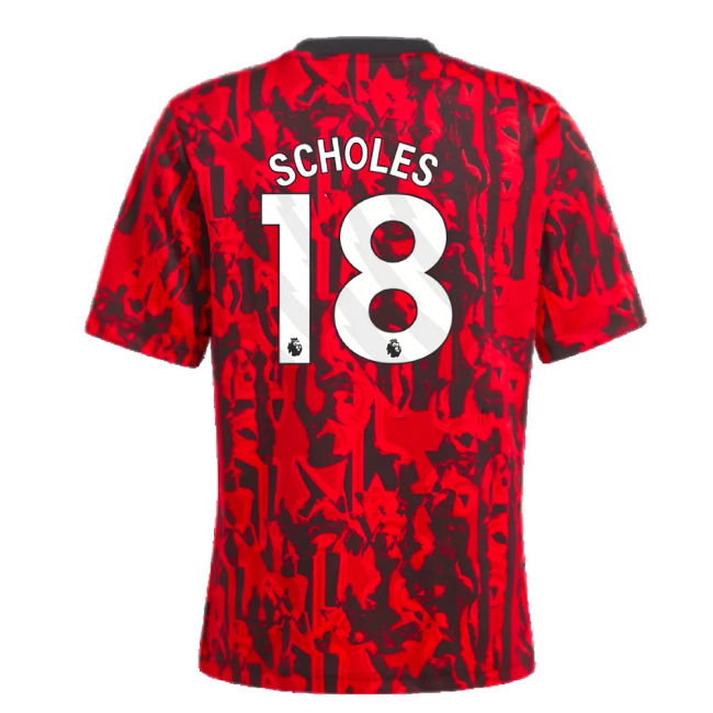 2023-2024 Man Utd Pre-Match Shirt (Red) - Kids (Scholes 18)