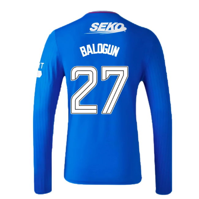 2023-2024 Rangers Long Sleeve Home Shirt (Balogun 27)