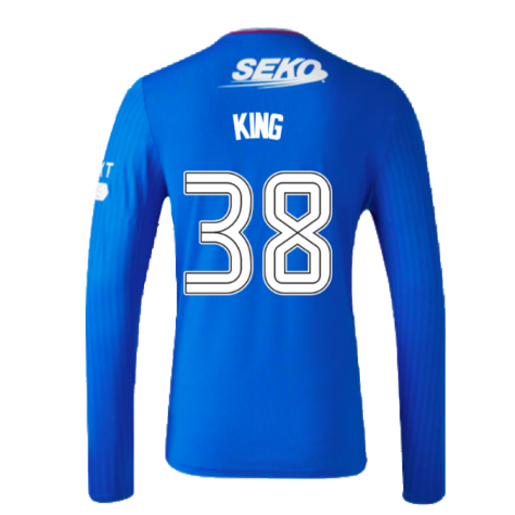 2023-2024 Rangers Long Sleeve Home Shirt (King 38)