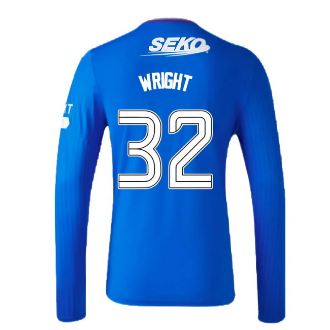 2023-2024 Rangers Long Sleeve Home Shirt (Wright 32)