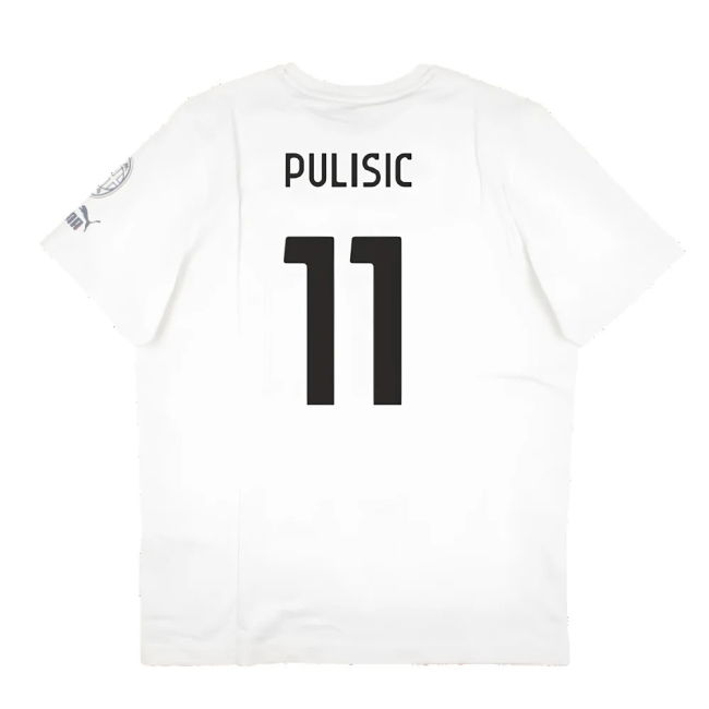 2023-2024 AC Milan FtblCore Graphic Tee (Grey) (Pulisic 11)