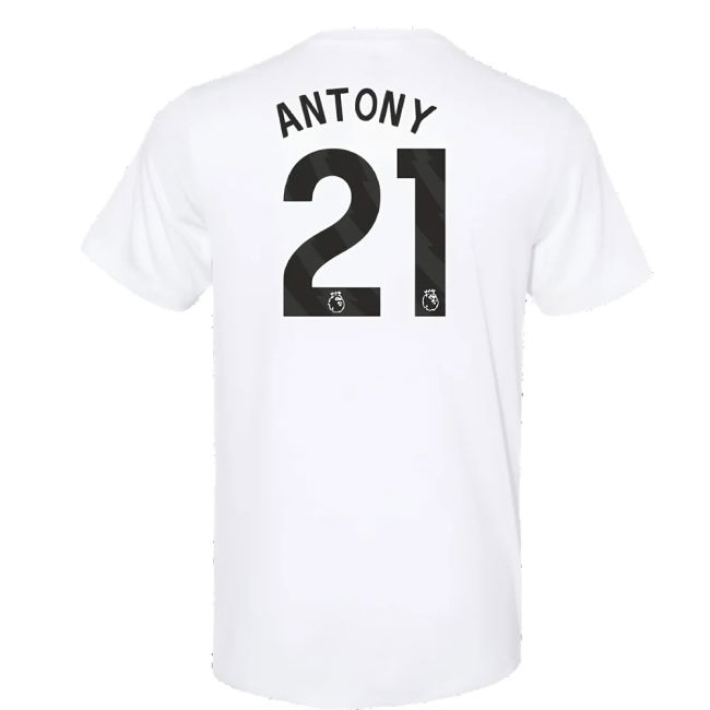 2023-2024 Man Utd Training Tee (White) (Antony 21)