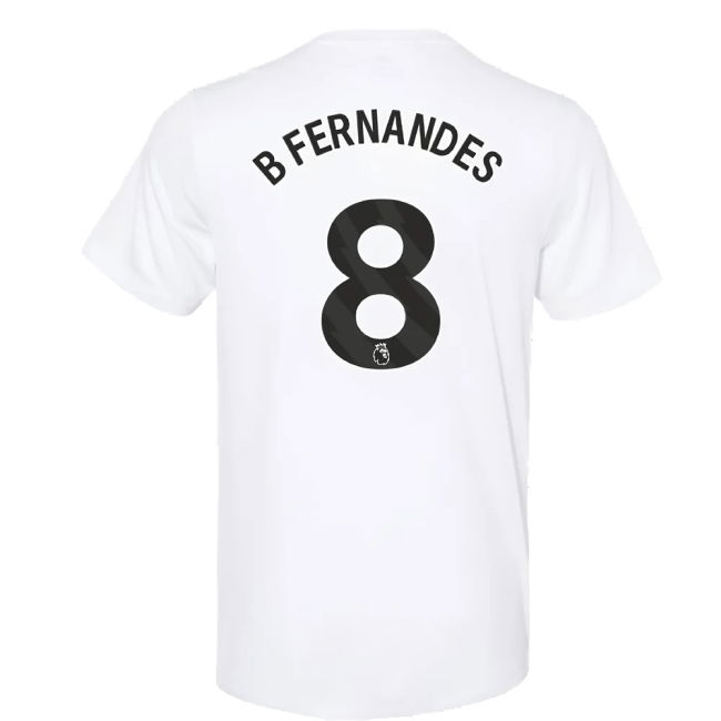 2023-2024 Man Utd Training Tee (White) (B Fernandes 8)