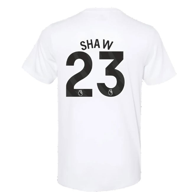 2023-2024 Man Utd Training Tee (White) (Shaw 23)